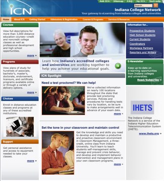 Indiana College Network after the redesign