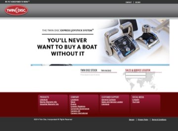 Twin Disc site after the redesign