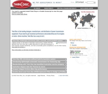Twin Disc site before the redesign